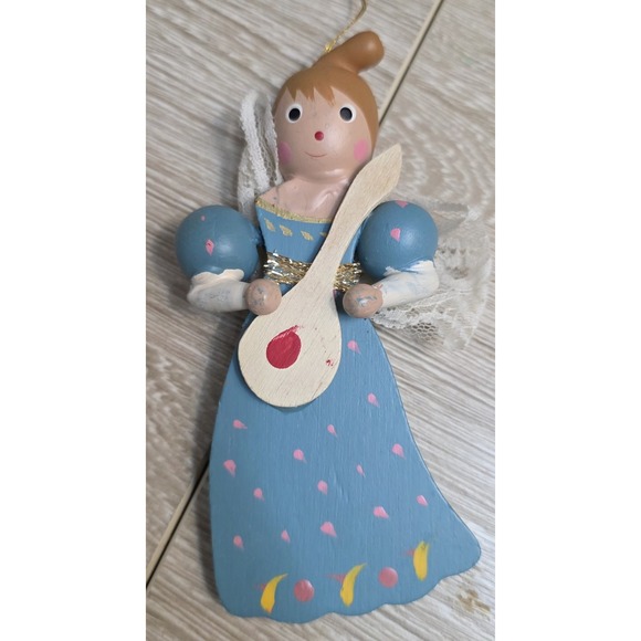 Vintage Wooden Christmas Ornaments Hand Painted Old Design Collectible Holiday - Picture 3 of 15